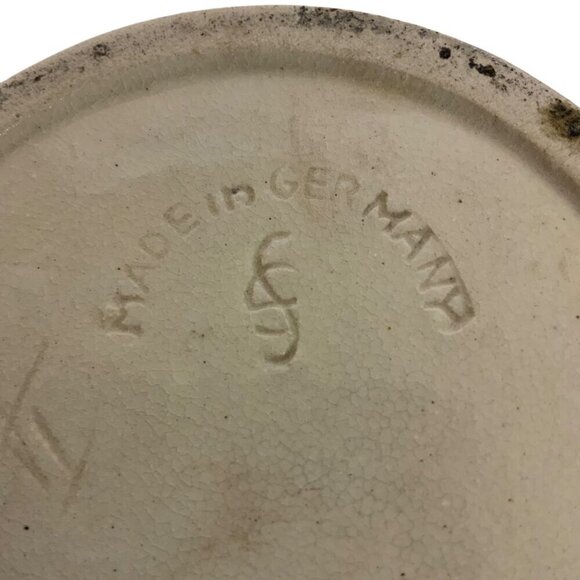 Vintage German Ceramic Beer Stein Madel Ruck Folk Song Dancers Raised Design - Picture 7 of 7